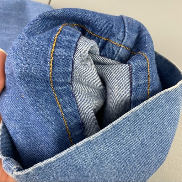 Vintage Kmart 70s High Waisted Pleated Trouser Blue Jeans size 17/18 - Picture 13 of 14